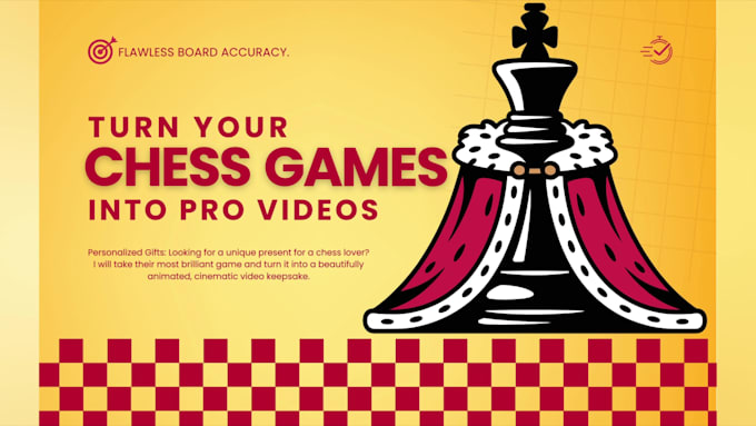 animate a personalized chess game video as a unique gift