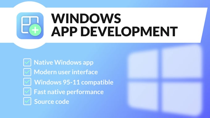 develop a windows desktop application