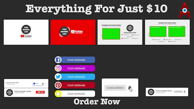 make fantastic youtube intro, subscribe and end screen video