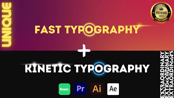 create professional fast and kinetic typography video