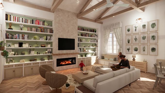 do 3d interior design 3d interior rendering 3d cafe design 3d bedroom design