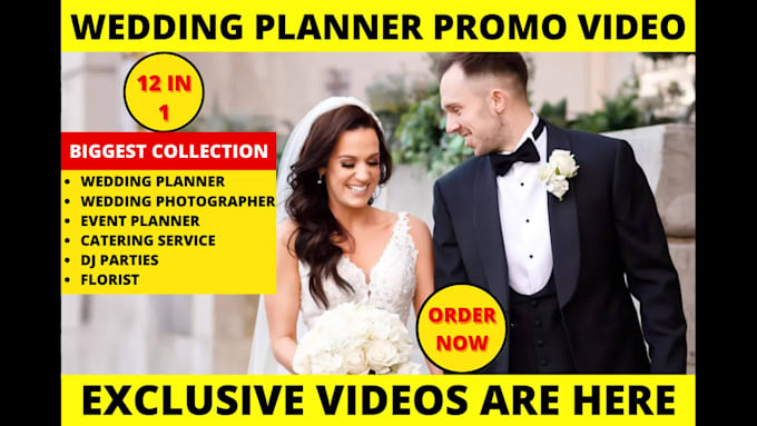 do wedding planner or event planner or wedding photographer video ads