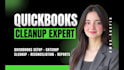 do quickbooks online bookkeeping, setup, cleanup, catch up