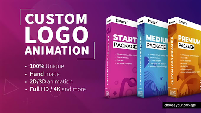 design a unique logo animation for your company