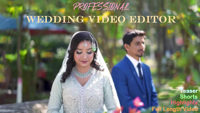 do cinematic wedding video editing and shorts