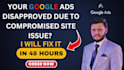fix disapproved google ads due to compromised site or malicious software issue