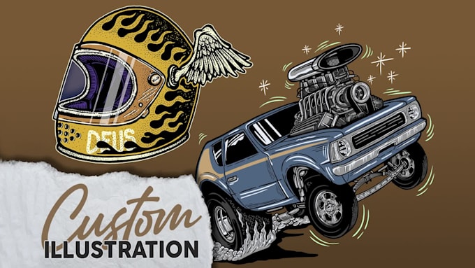 create custom hand drawn illustrations for your project