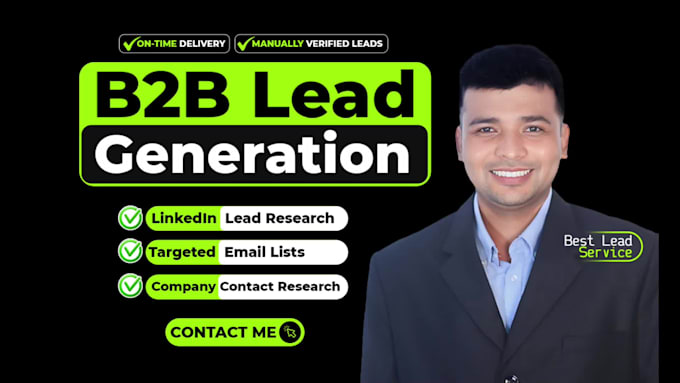 do verified b2b lead generation, email leads, and manual lead list building