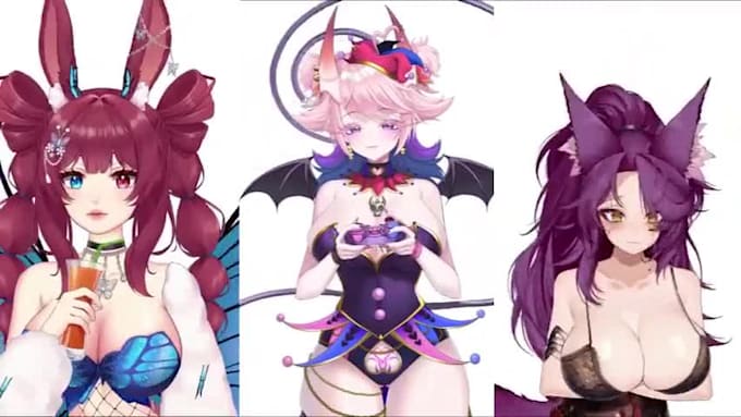 high quality live2d rigging 2d vtuber model vtuber rigging 3d vtuber model anime
