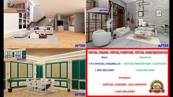do virtual staging, virtual furniture, and virtual renovation