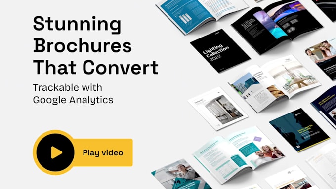 design professional business brochure trackable in google analytics
