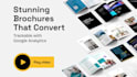 design professional business brochure trackable in google analytics