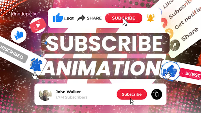 create stunning youtube like and subscribe button animation