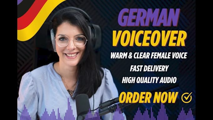 record a professional female german voice over