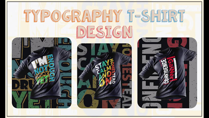 do typography custom tshirt graphics for pod and streetwear