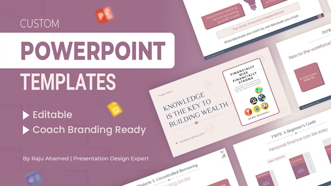 create an exclusive powerpoint template for online coaches