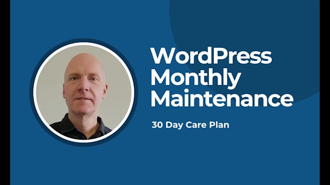 maintain your wordpress website, 30 day care plan