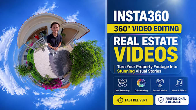professionally edit insta360 real estate videos