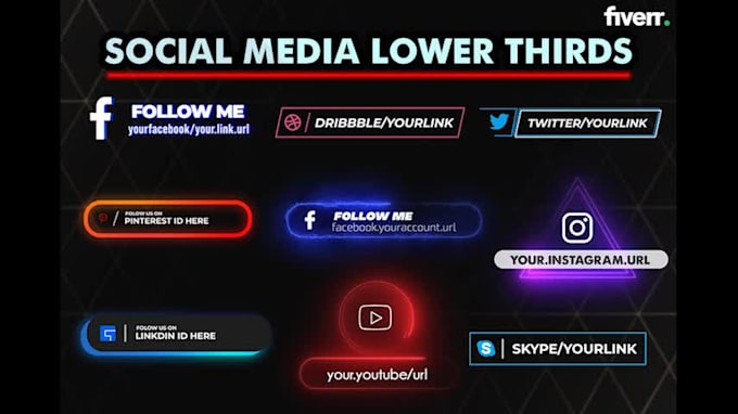 create amazing social media lower thirds and subscribe popup animation