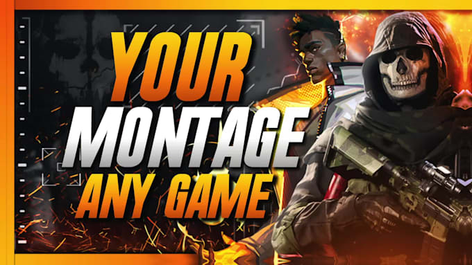 create a clean cod, valorant montage with 3d text and sfx