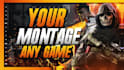 create a clean cod, valorant montage with 3d text and sfx