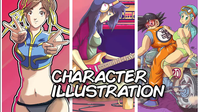 illustrate comic and anime style characters for you