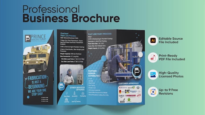 design professional business brochure, trifold brochure design