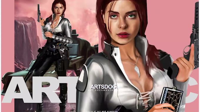 custom hand drawn digital art and character design no ai
