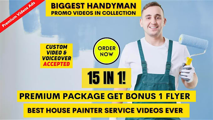 do handyman or handyman service or house painter video ads