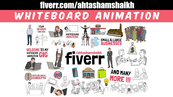 Best Price! I will create professional whiteboard animation videos  for $10