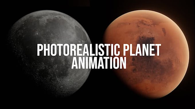 create 3d planet or moon animation