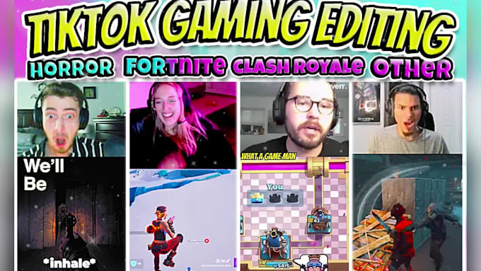 edit a short form gaming video for tiktok or youtube shorts