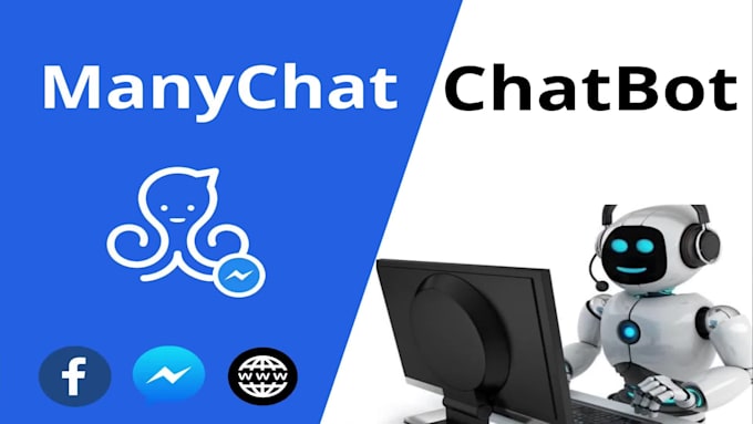 create manychat chatbot for facebook messenger and website