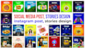 do creative social media design, posts, story, banner ads design