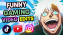edit funny gaming videos with memes and subs for youtube