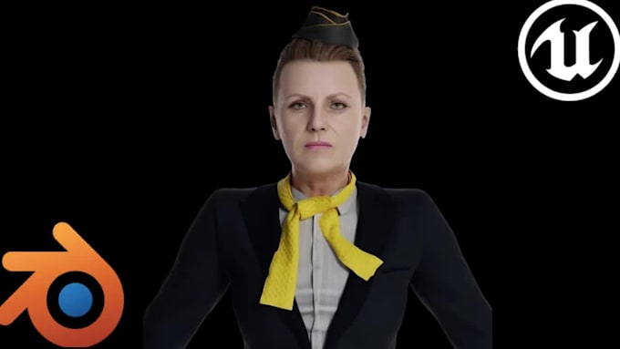 create realistic 3d animation, character animation in unreal engine 5 or blender