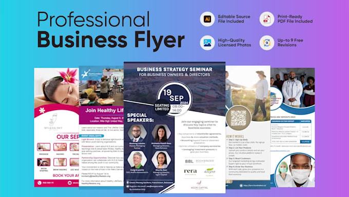 design professional business flyer, stunning marketing flyer design