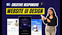 do modern responsive website design UI UX in figma