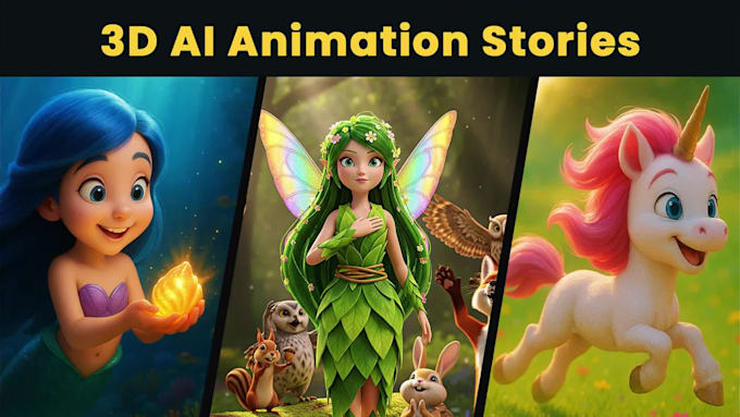 create ai 3d cartoon stories and animated videos for kids