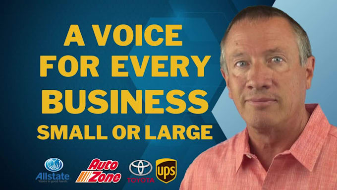 record an english american male voice over