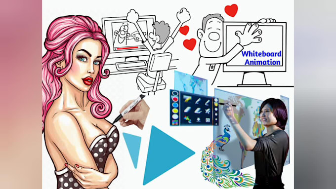 create a catchy whiteboard animations video and whiteboard explainer for you
