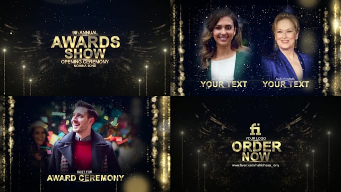 create elegant award intro video or any event promo video