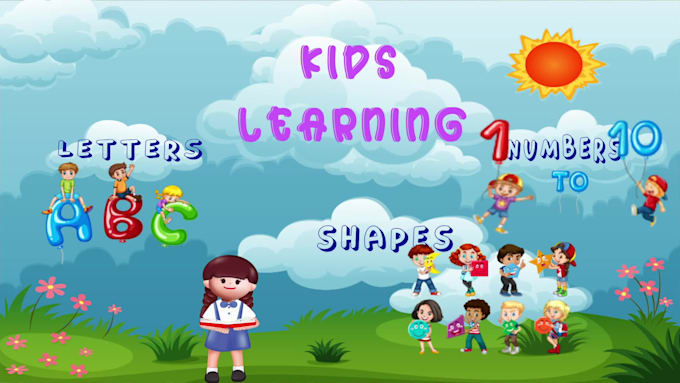 create 2d kids learning video