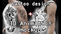 create custom tattoo design with 3d skin mockup preview
