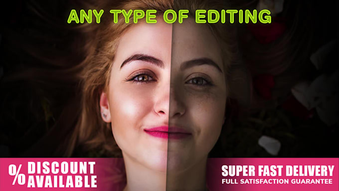 do quick photo editing, picture editing, skin retouching in photoshop