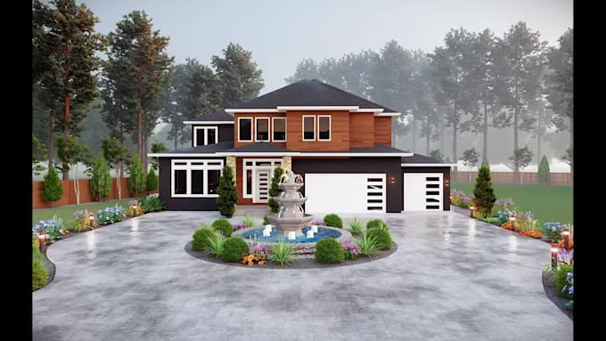 create professional house design, exterior design and remodel landscape