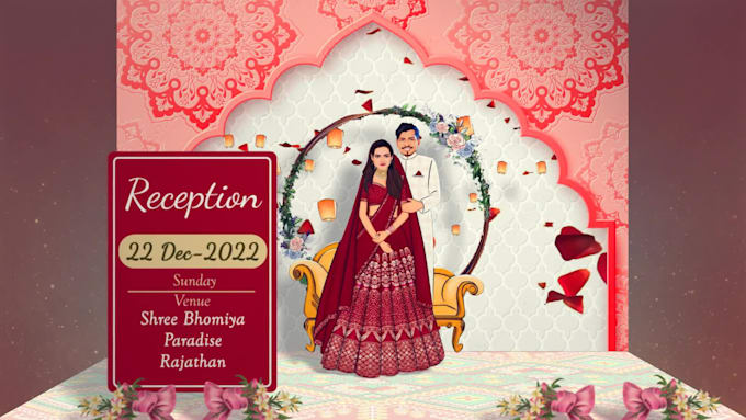 create a unique popup wedding invitation video