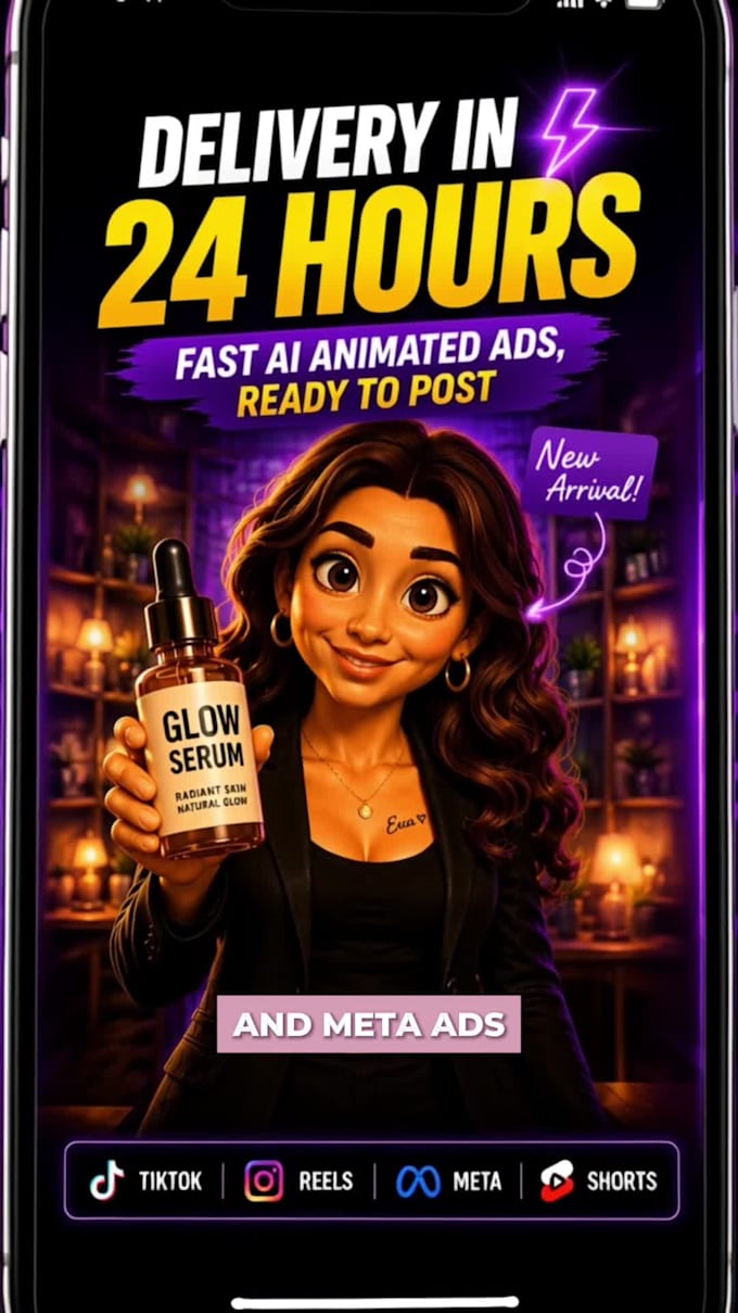 create ai animated video ads for tiktok and reels