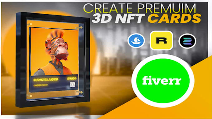create 3d digital collectible cards nft art