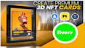 create 3d digital collectible cards nft art